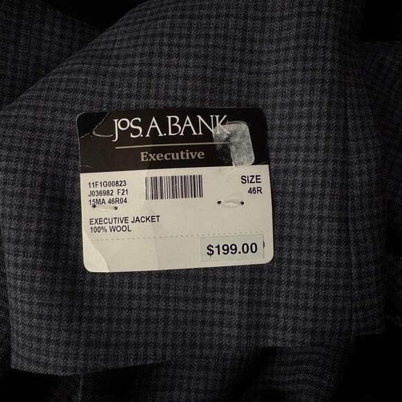 Jos. A. Bank Mens SZ 46R Executive Wool Suit Jacket Plaid Lined Traditional Fit - Picture 5 of 7